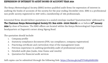 EXPRESSION OF INTEREST TO AUDIT BOOKS OF ACCOUNT YEAR 2024